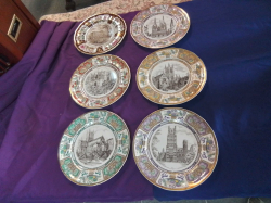 6 Masons Plates. W.26 Cm.