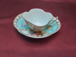 An Antique Cross Sword Small Cup & Saucer.