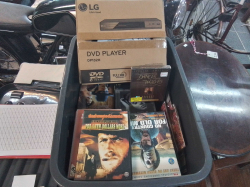 A Large Job lot of Music CDs & DVDs with DVD Player.