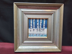 An Oil Painting on Wooden Framed. 30x30 Cm.