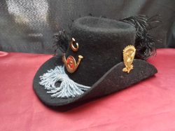 A Model 1858 'Hardee Hat' American Union Cavalry Officer's hat with black Ostrich plume
