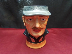 A large vintage musical porcelain character jug European man, 7 inches high