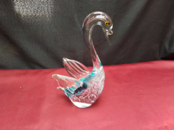A special made Murano swan stamped. W.13 H.25 Cm.