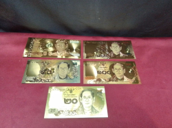 Gold Plated Banknote (Complete Set)