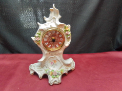 A Lovely Dresden Clock (mint condition) W.18 H.25 Cm.