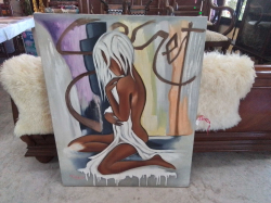 A Lovely Oil Painting of Naked Lady.100x80Cm.
