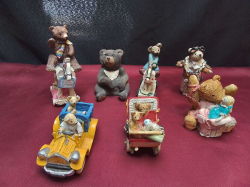 7 Unusual Cherusrerd Teddies Figures.
