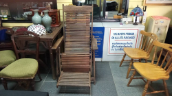 A Hardwood Recliner  Thai Style Chair.W.70 D.100 H.123 Cm.