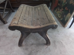A Hardwood  Thai Style Stool. W.50  L.63 H.40 Cm.