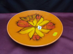 An Orange Antique Plate 