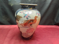 An Antique Japanese Satsuma  Hand Paintedwith Gilded Porcelain Vase.(A/F)