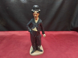 A very nice rare and old  NADAL statue of Charlie Chaplin. H.23 Cm. (Hat A/F)