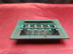 COMMEMORATIVE CAST IRON PLAQUE, JAPANESE NATIONAL OPENING RAILWAYS KAMMA, HISTORICAL EVENT. 1966. 9x13 Cm. H.3 Cm.