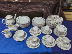 A Large Ridgway China Tea and Dinner set (77 Pieces)
