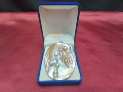 Silver 925 frame natural pearl pendant