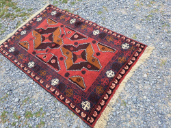 Persian Lovely Balauch Tribble Carpet. 86×136 Cm.