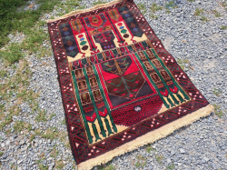 Persian Lovely Balauch Tribble Carpet.93x143 Cm.