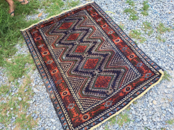 Persian Lovely Balauch Tribble Carpet. 93x120 Cm.