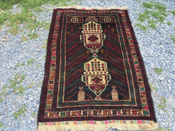 Persian Lovely Balauch Tribble Carpet. 96x140Cm.