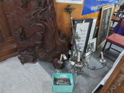 A Lovely Large Bronze Chandeliers