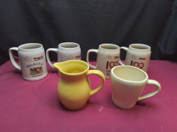 5 Lovely Mugs and 1 Jar.