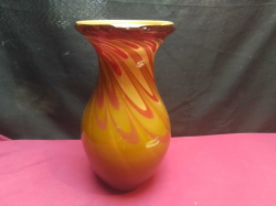 A limited edition color Murano vase. W.14 H.27Cm.