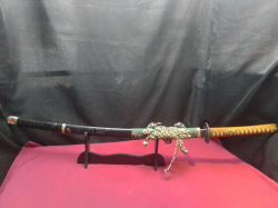 An Original samurai sword on stand.L.102  Cm.