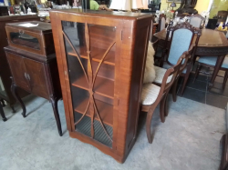 A 1920 Style Glass Display Cabinet. D.28 W.66 H.120 Cm.