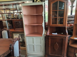 A Nice Painted  Tall Corner Cabinet. D.42 W.72 H.184 Cm.