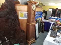 A Tall and Large Wooden Clock. D.21 W.36 H.182 Cm. 