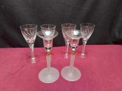 4 Good Air Twist Stein  Slewy Glasses and 2 Similar.