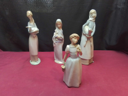 3 LLADRO Figures and 1 A Nadal little Girl Figure.