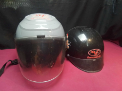 2 Motorbike Helmets.