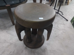 An Elephant Wooden Stool. W.36 H.45 Cm.
