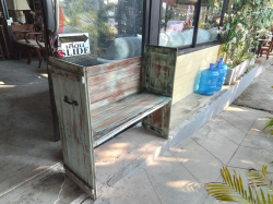 A Vintage French style Hallway Bench. D.35 W.94 H.90 Cm. 