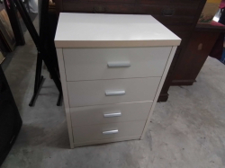 A White 4 Drawers Unit. W.60 D.40 H.90 Cm.