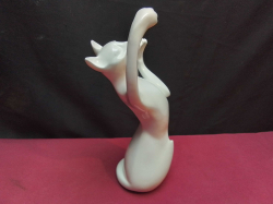 A Lovely Royal Doulton Cat Figure. W.12 H.27 Cm.