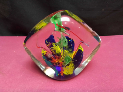 A Vintage marine Glass Block aquarium by  Gino Cenedese
Aquarium. W.12 H.10 Cm.