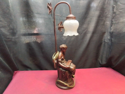 A Lovely Resin Lady Lamp.H.56 W.14  Cm. 