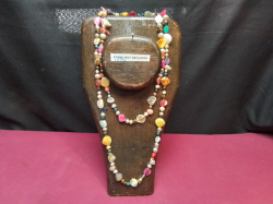 140 cm Spanish Multi-Color Stones Necklace. (Stand not included)  