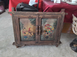 A Nice Hand Painted Thai Style Window Mirror Teak. 70x90 Cm.