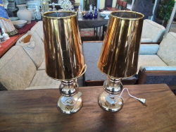 A Pair of glossy colors style Table Lamp. H.53 W.16