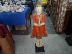 A Nice Burmese Colorful Praying Monk.117 W.40 D.23