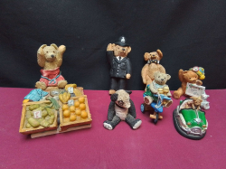 7 Unusual Cherished Teddies. W.9 H.11 Cm.