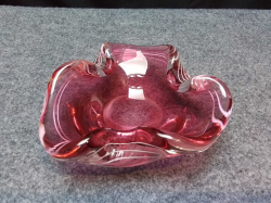 Cranberry Small Bowl. W.13 Cm.