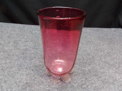 A Lovely Cranberry Vase. H.16 Cm.