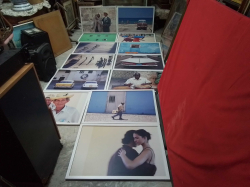 13x Colored  Cuban Life Character Pictures Framed.55x80 Cm.