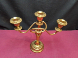 A Gilt 3 Branch Candelabra. W.27 H.26 Cm.