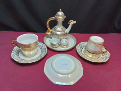 A Thai Hand Painted Coffee Set.