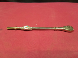 Indonesian Vintage Tea Bombilla Straw Tea Strainer. L.19 Cm.